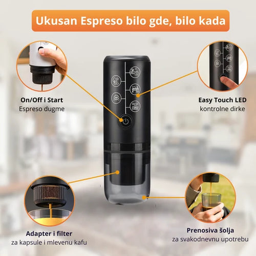 2-u-1 Prenosivi Espresso Aparat