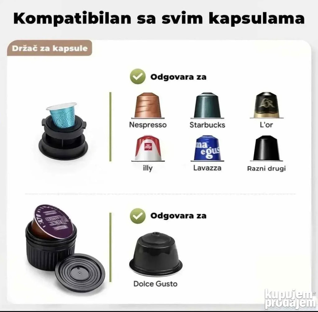 2-u-1 Prenosivi Espresso Aparat